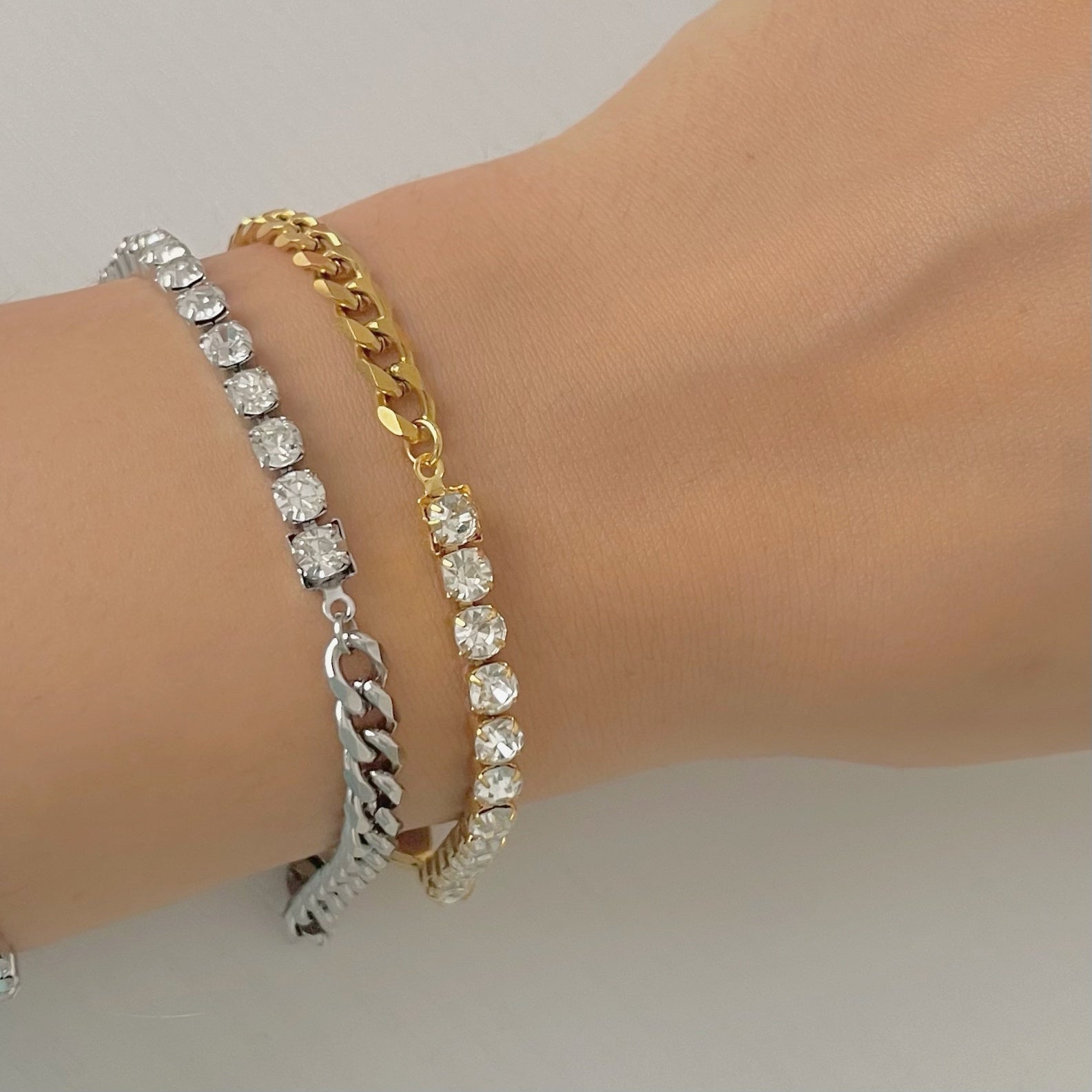 Pulsera de tenis de la mejor mitad