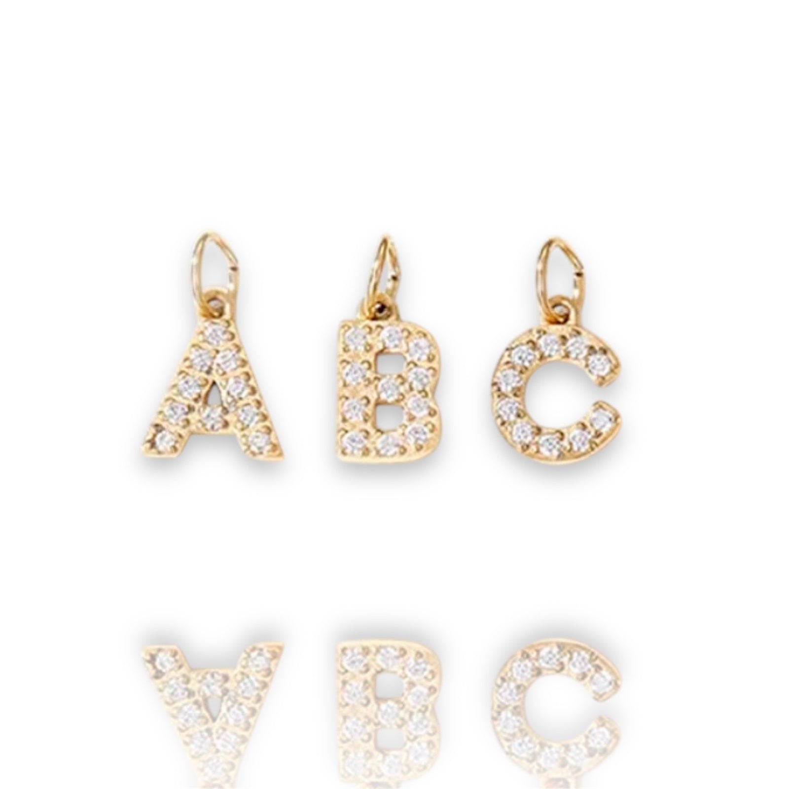 Gold Baby Crystal Initial Charm