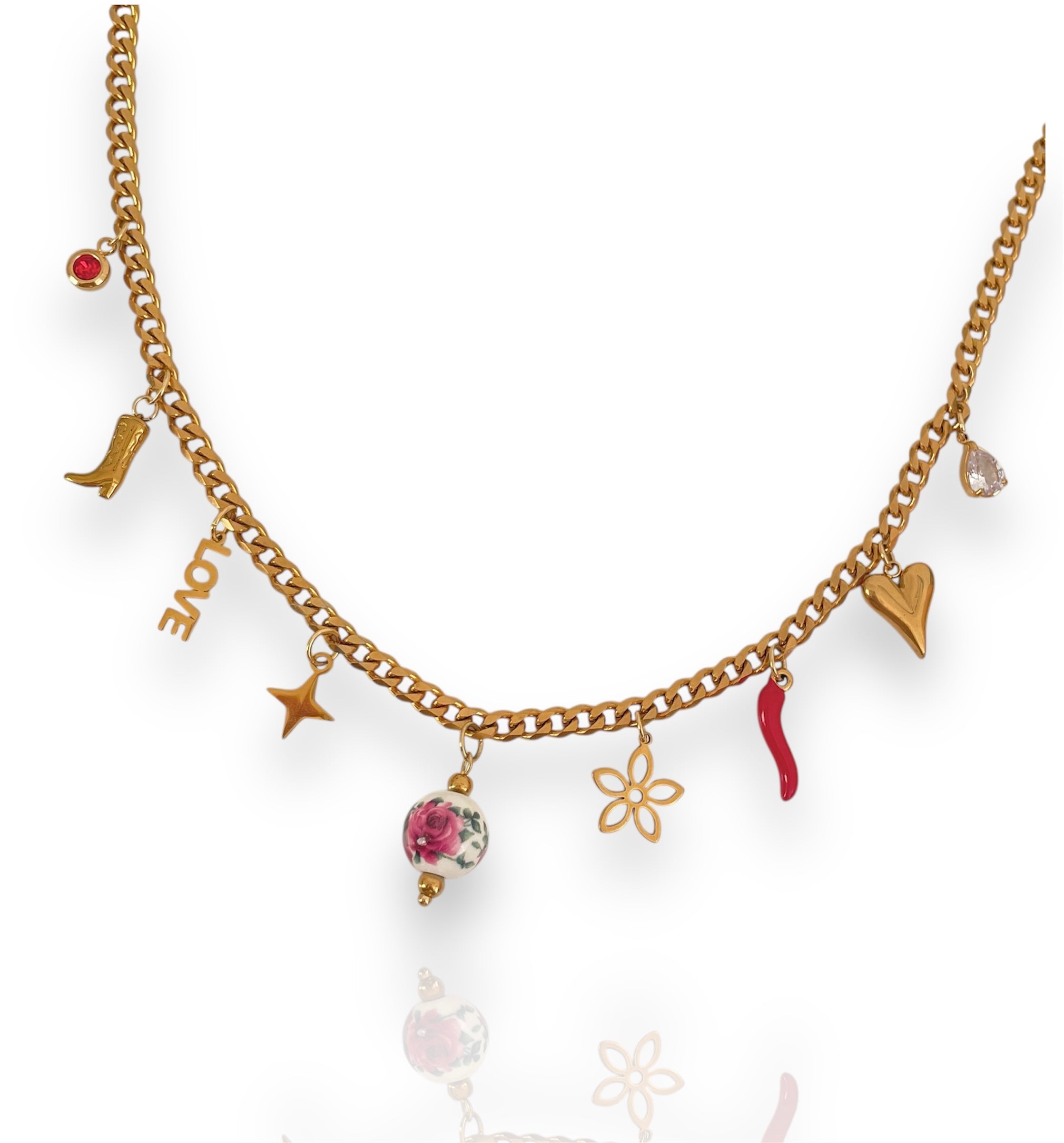 Multi Charm Necklace with charms