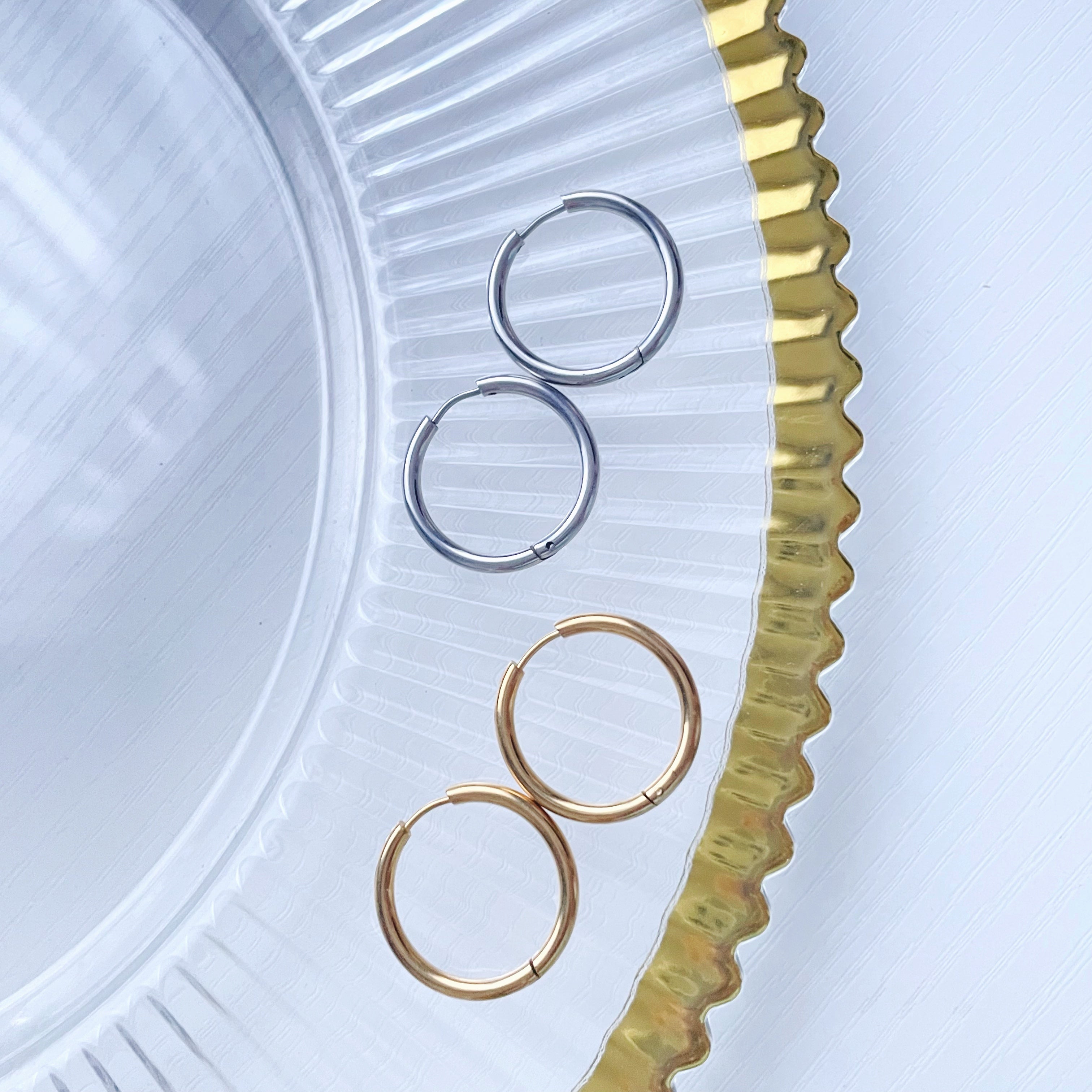 Simple Stainless Steel Hoops dainty