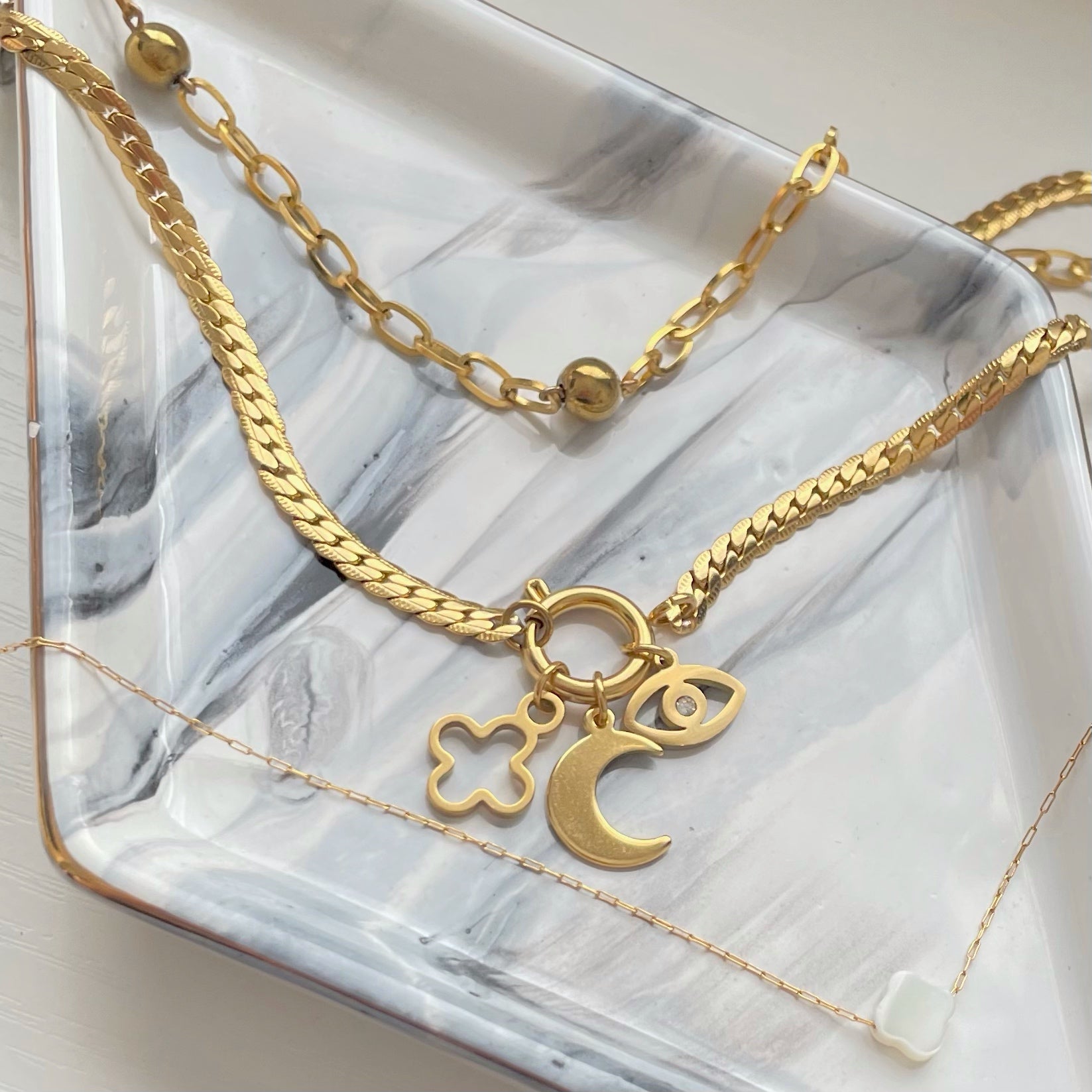 gold necklaces charm necklace