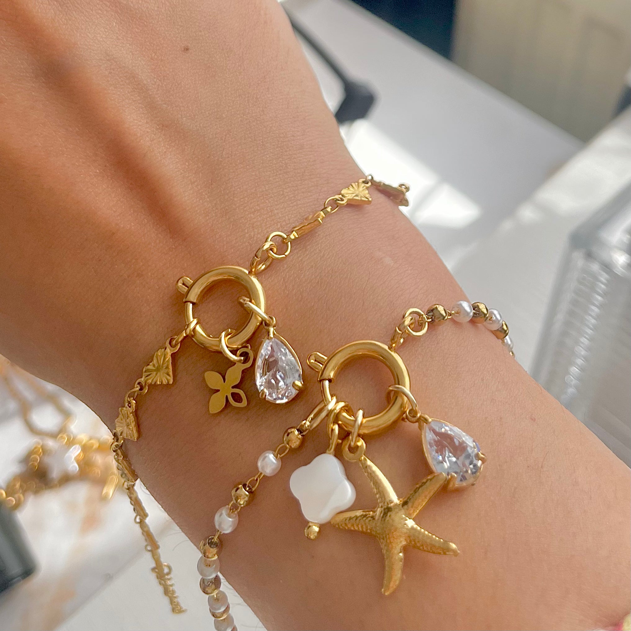tarnish free gold charm bracelets