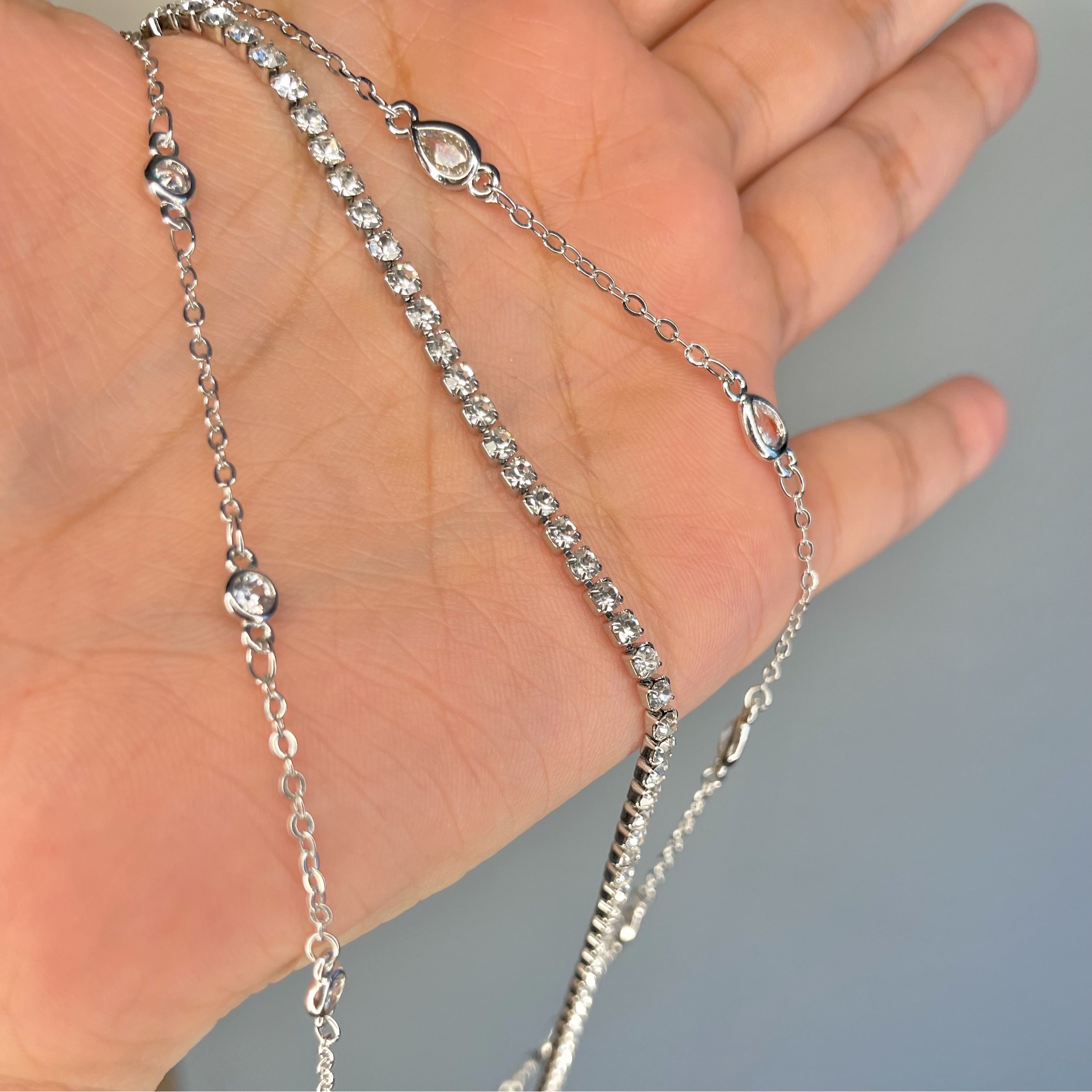 UK silver dainty necklaces