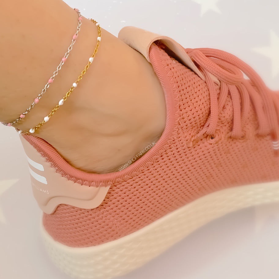 dainty colourful anklets