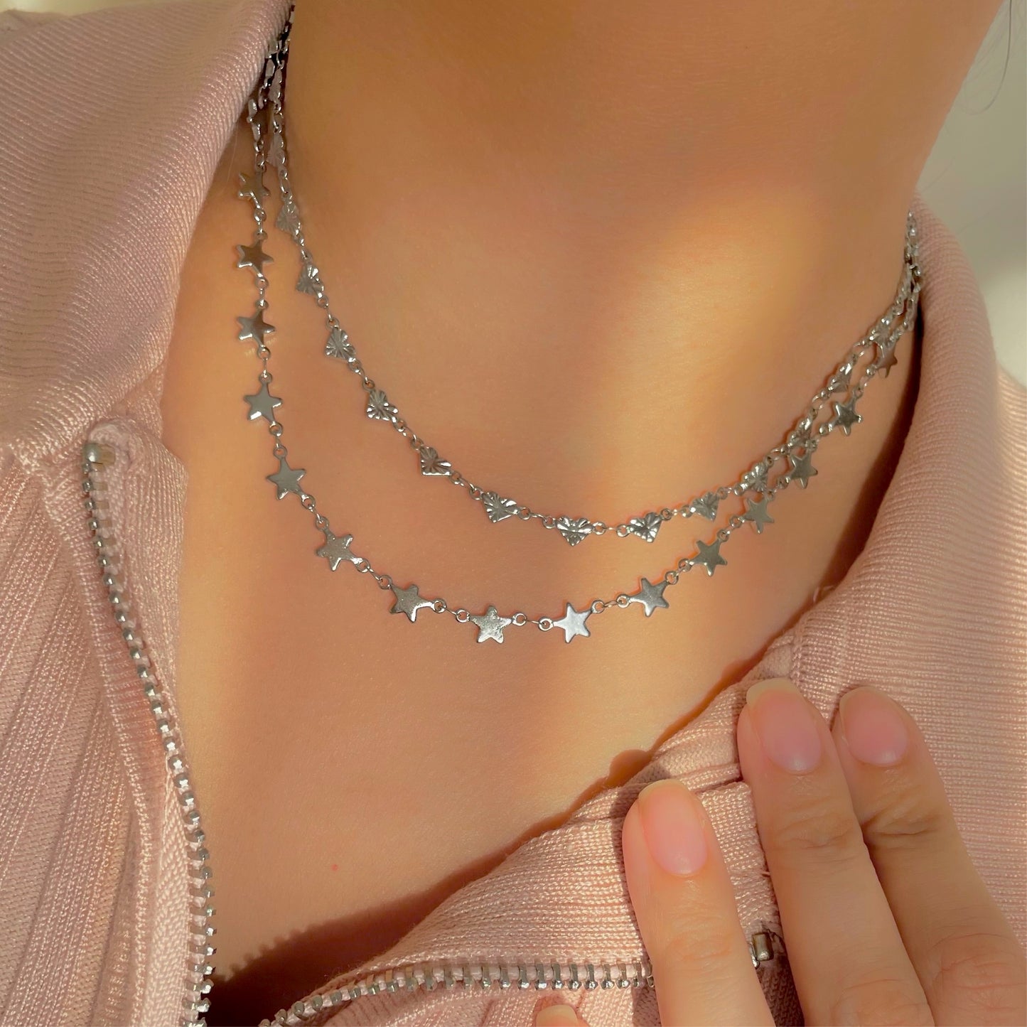 Starry Heart Chains SILVER