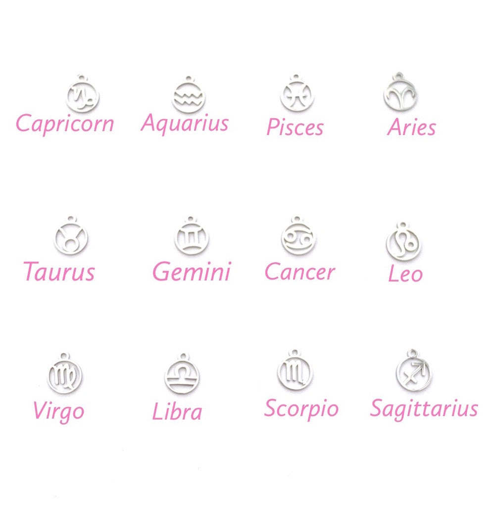 silver Zodiac Charms