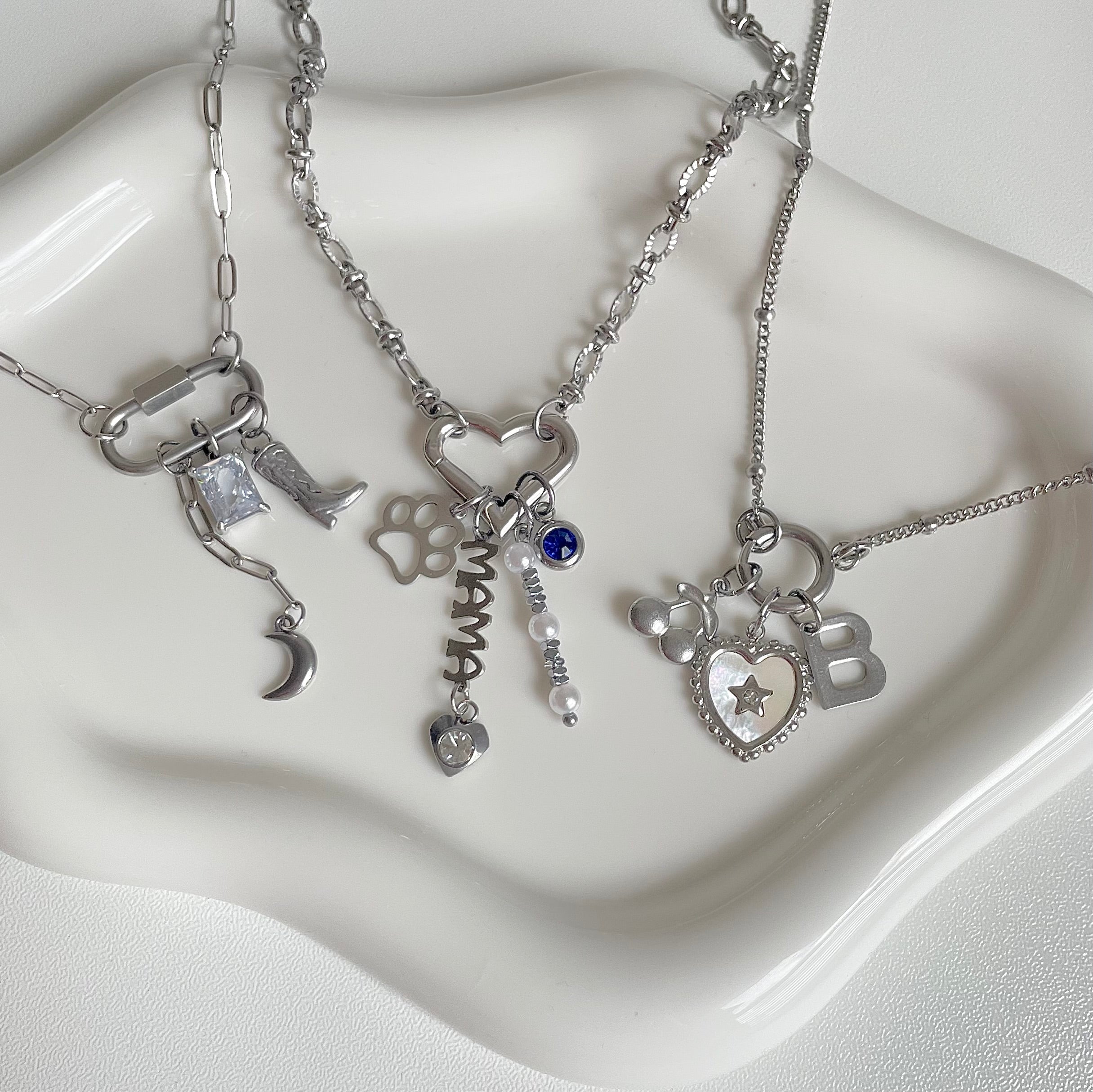 Silver Charm Necklaces