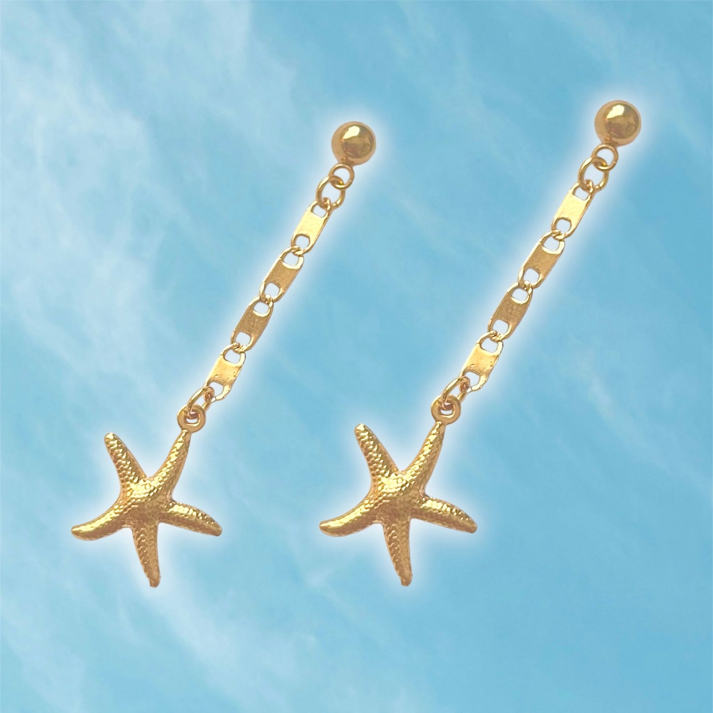 Starfish Earrings Gold