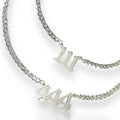 Angel Number Necklace Silver