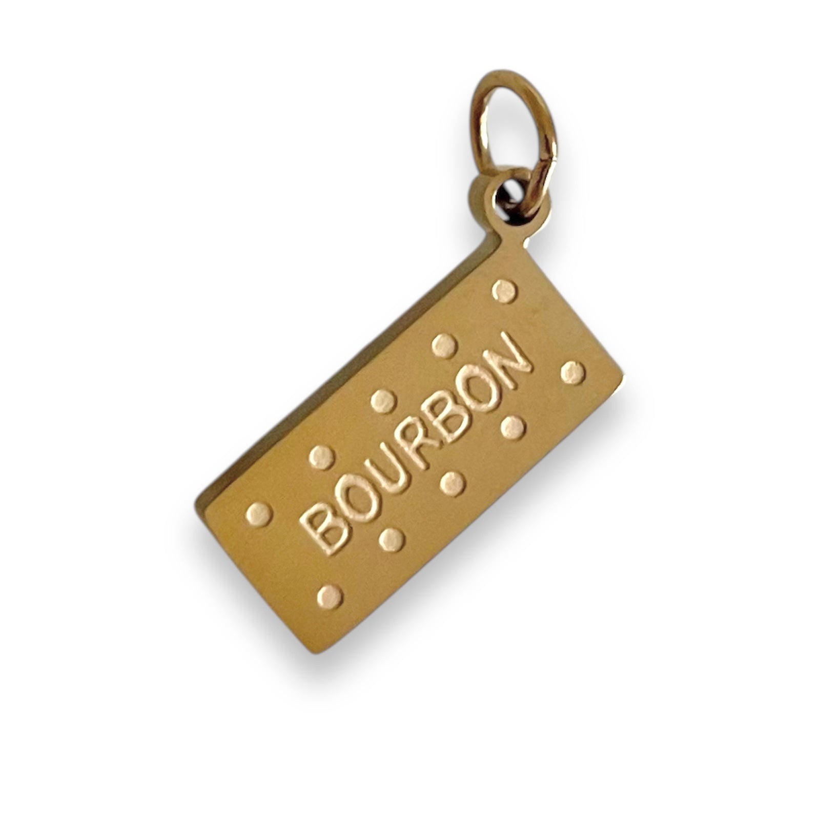 Gold Bourbon Biscuit Charm