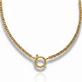 Baby Cuban Link Charm Necklace Gold