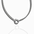 Baby Cuban Link Charm Necklace Silver