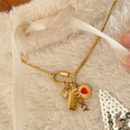 Gold Bourbon Biscuit Charm