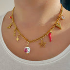Multi Charm Necklace with charms