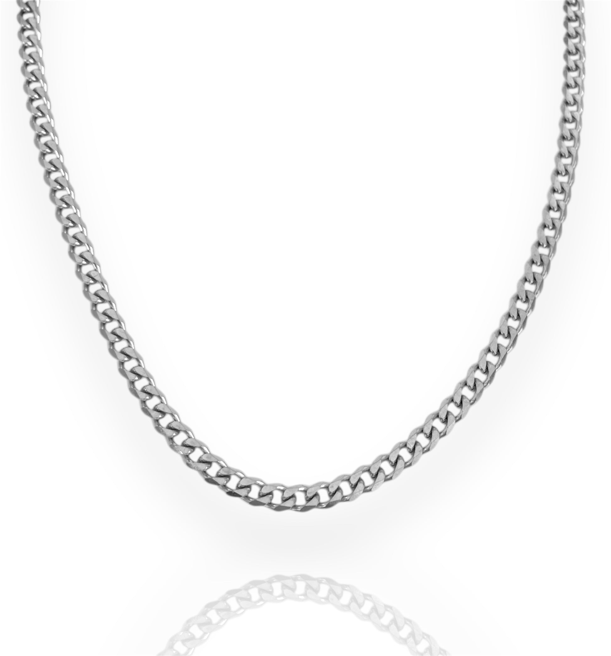 Cuban Link Multi Charm Necklace Silver