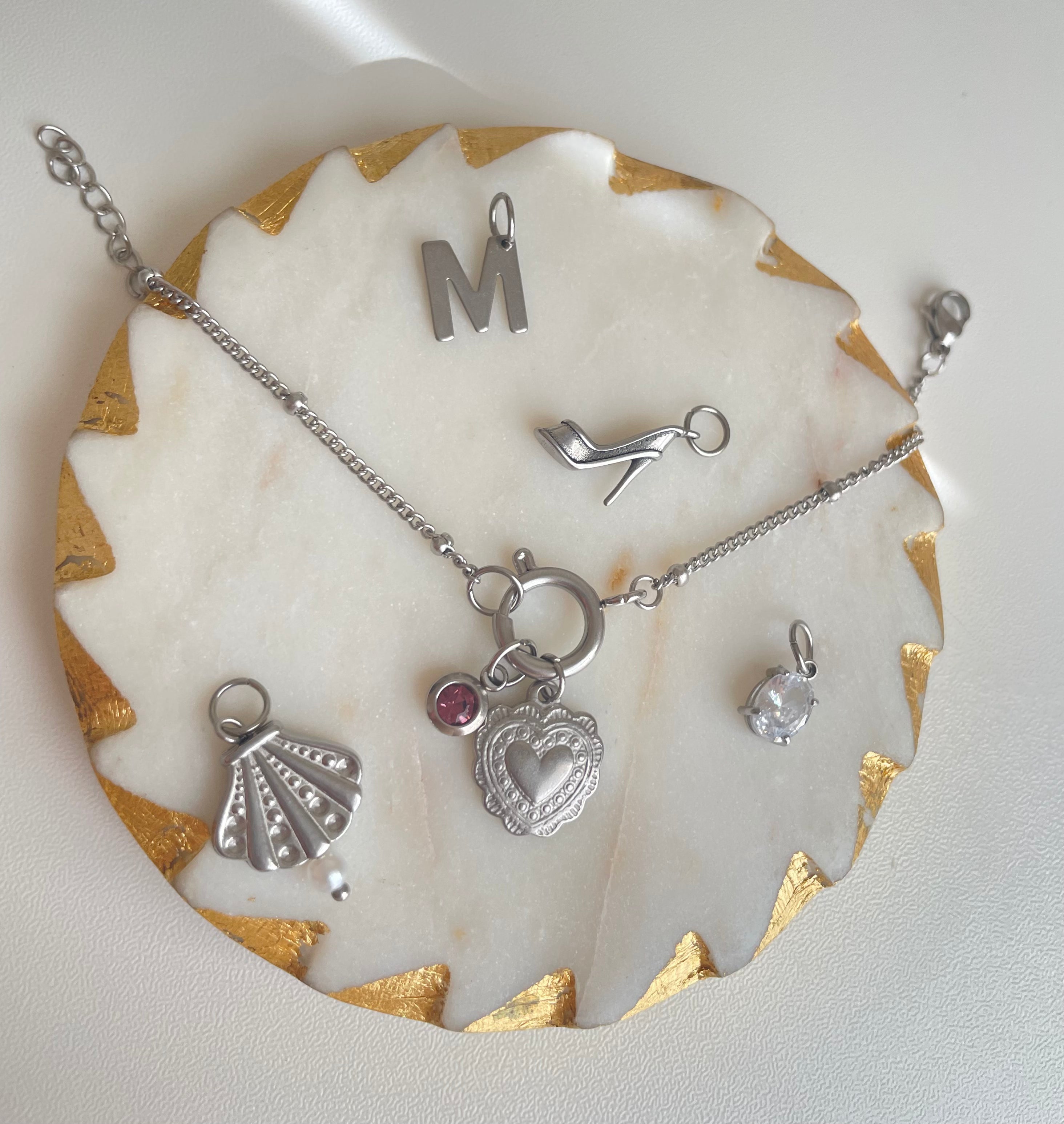 Dainty Satellite Charm Bracelet Silver