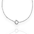 Dainty Satellite Charm Necklace Silver