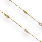 Dainty Crystal Necklaces Gold