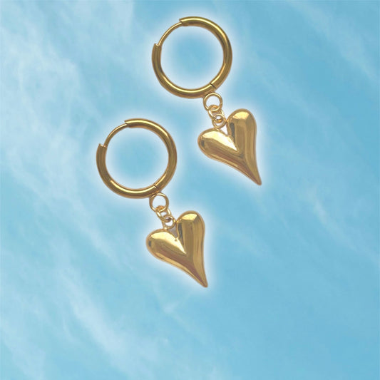 Loved Up Hoop Earrings Gold