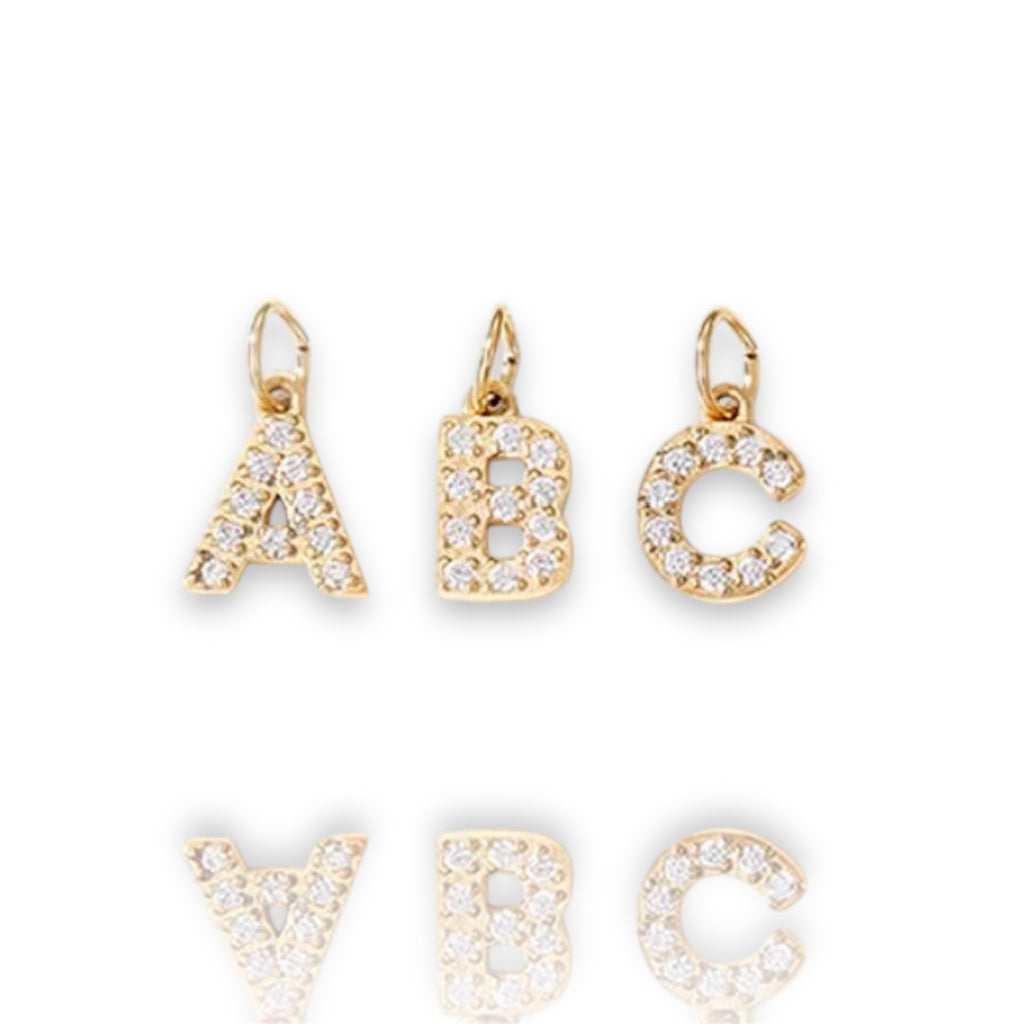 Gold Baby Crystal Initial Charm