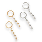 Falling For You Pearl Hoops