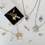Single Pearl Charm Necklace Gold