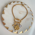 Oval Charm Bracelet Gold