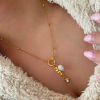 Kette mit Satellitenverschluss in Gold