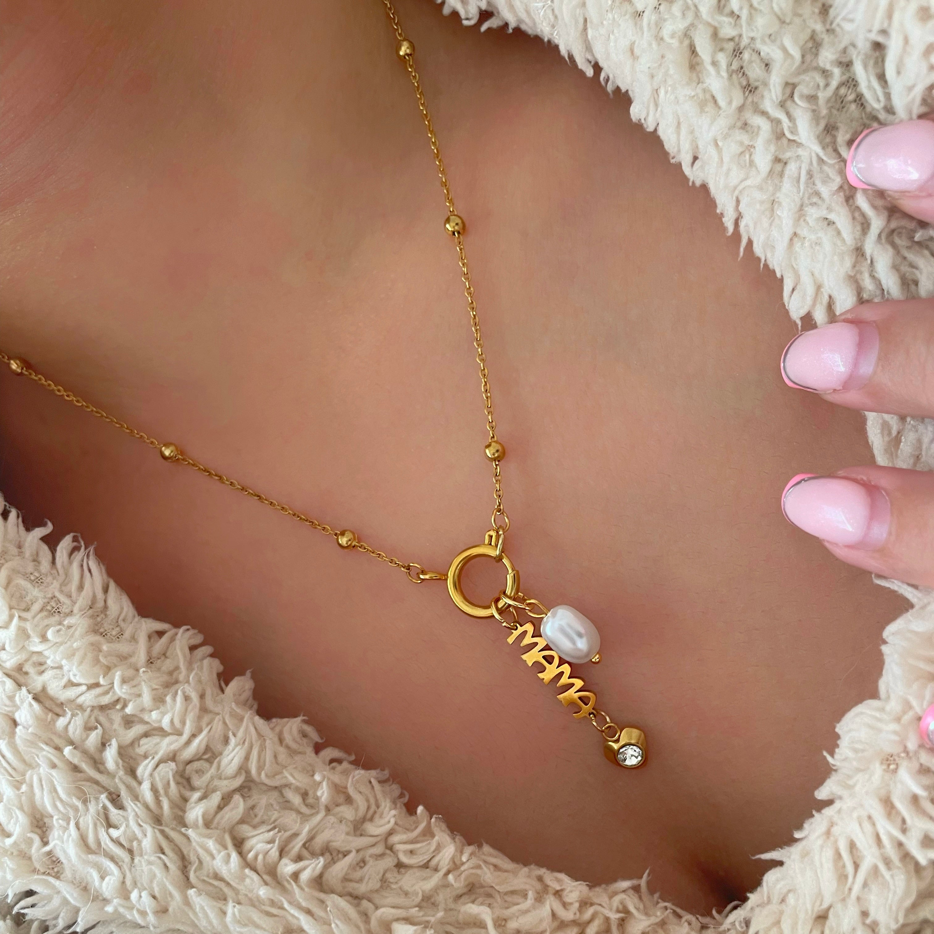 Satellite Charm Necklace Gold