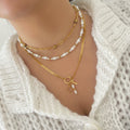 Gleaming Charm Necklace Gold