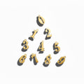 Gold Number Charms