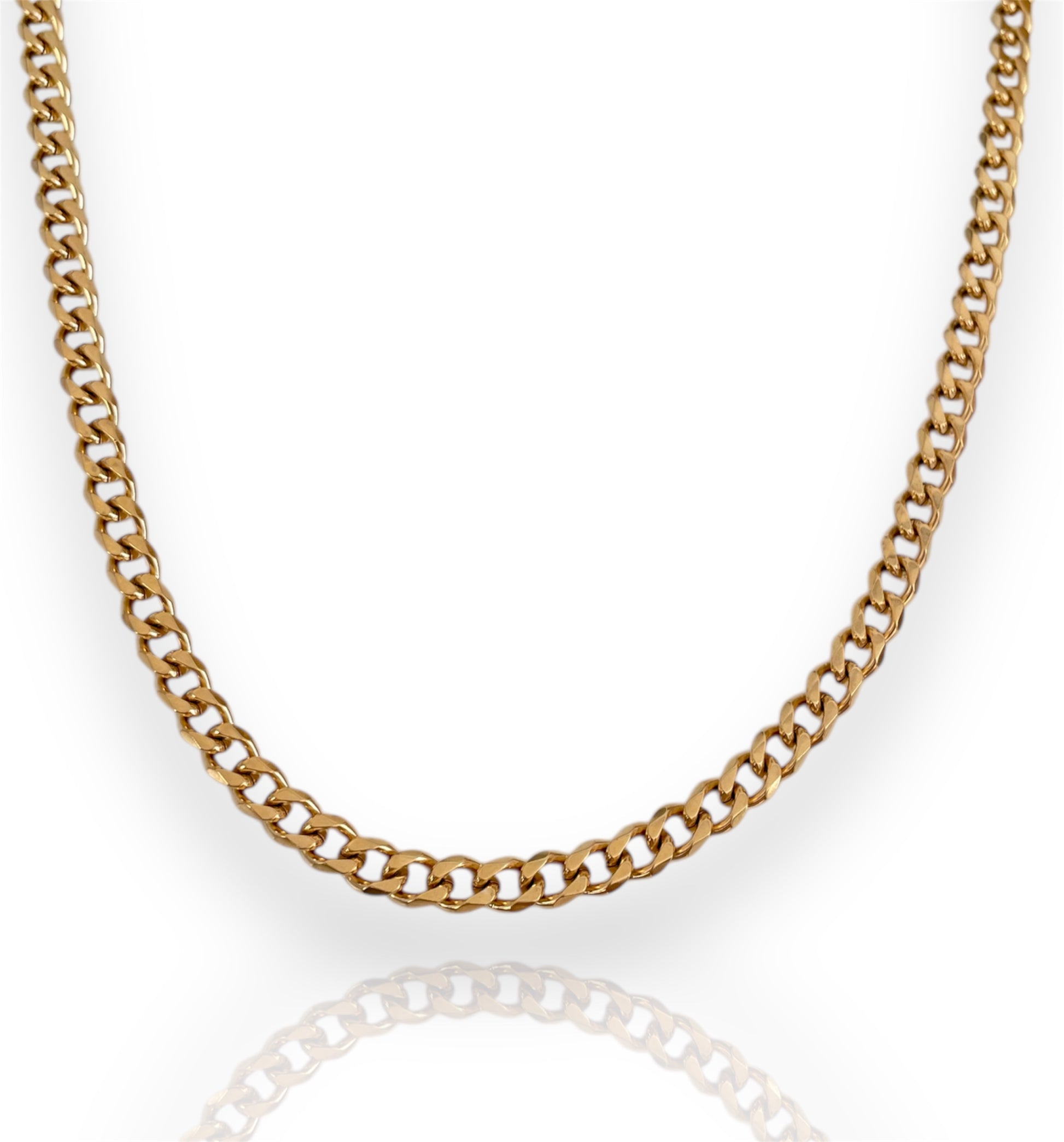 Grand Cuban Link Multi Charm Necklace Gold