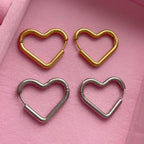 Heart shaped hoop earrings