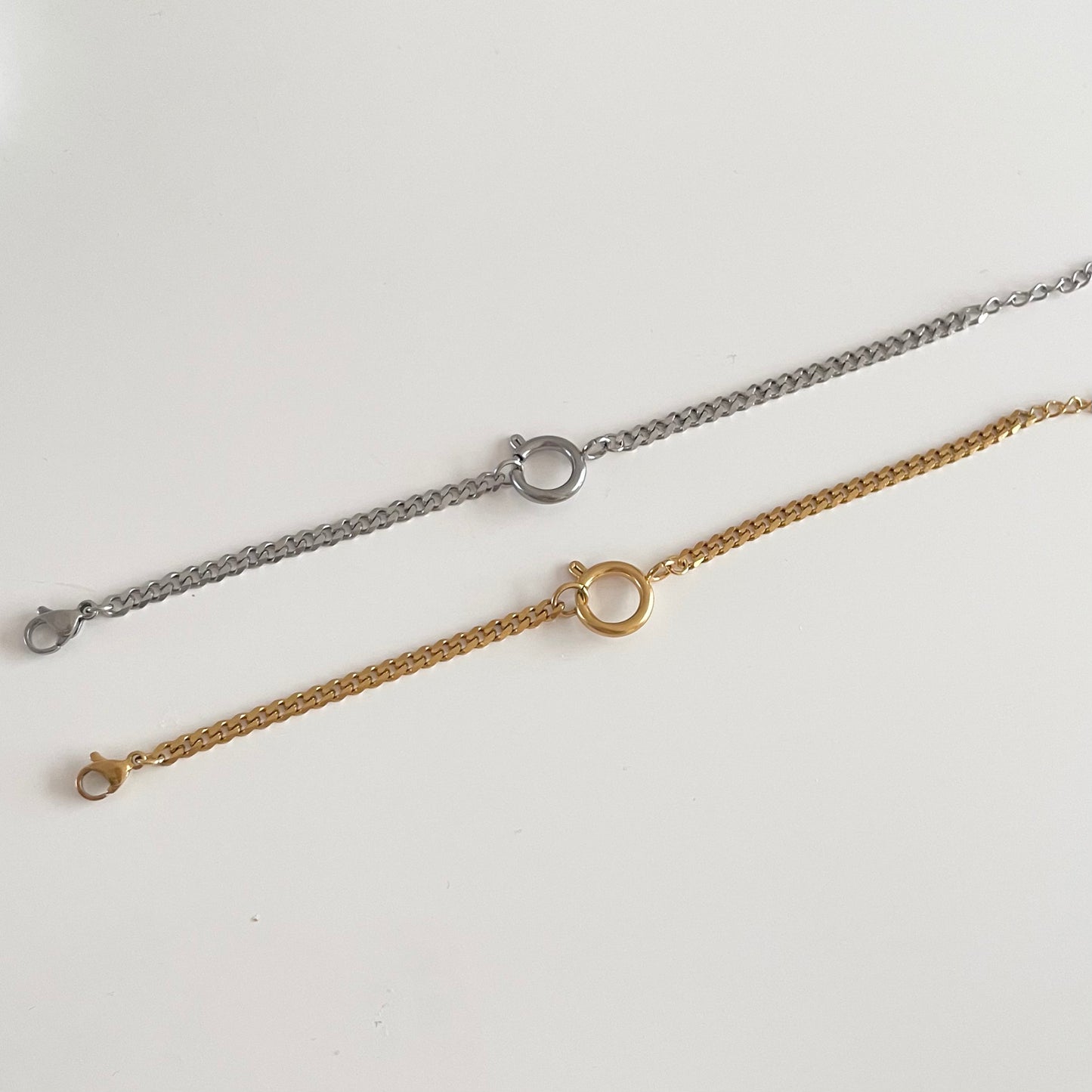 Mini Cuban Link Clasp Bracelet Silver