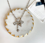 Heart Charm Necklace Silver
