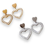I Heart You Earrings gold and silver