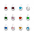 Jewel Birthstone Charm Silver