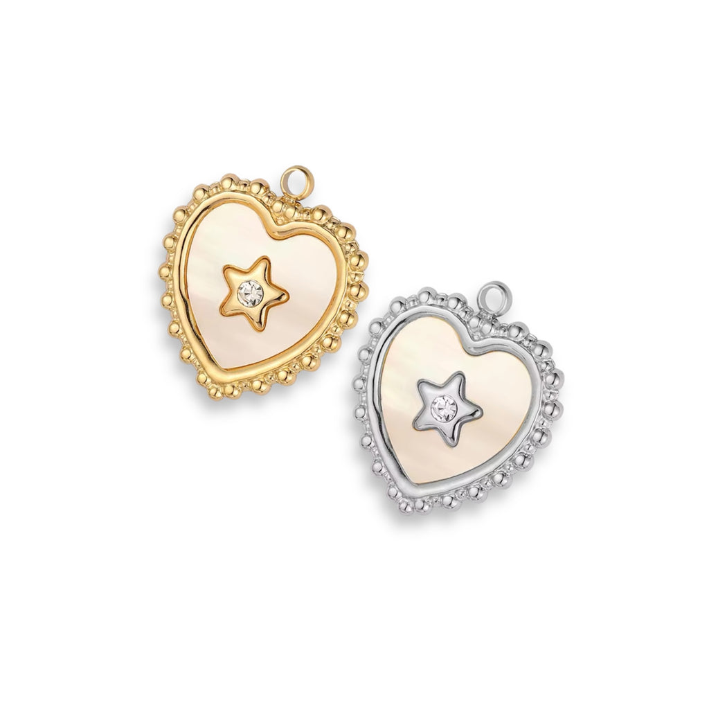 Lovers Heart Pearl Charm