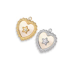 Lovers Heart Pearl Charm