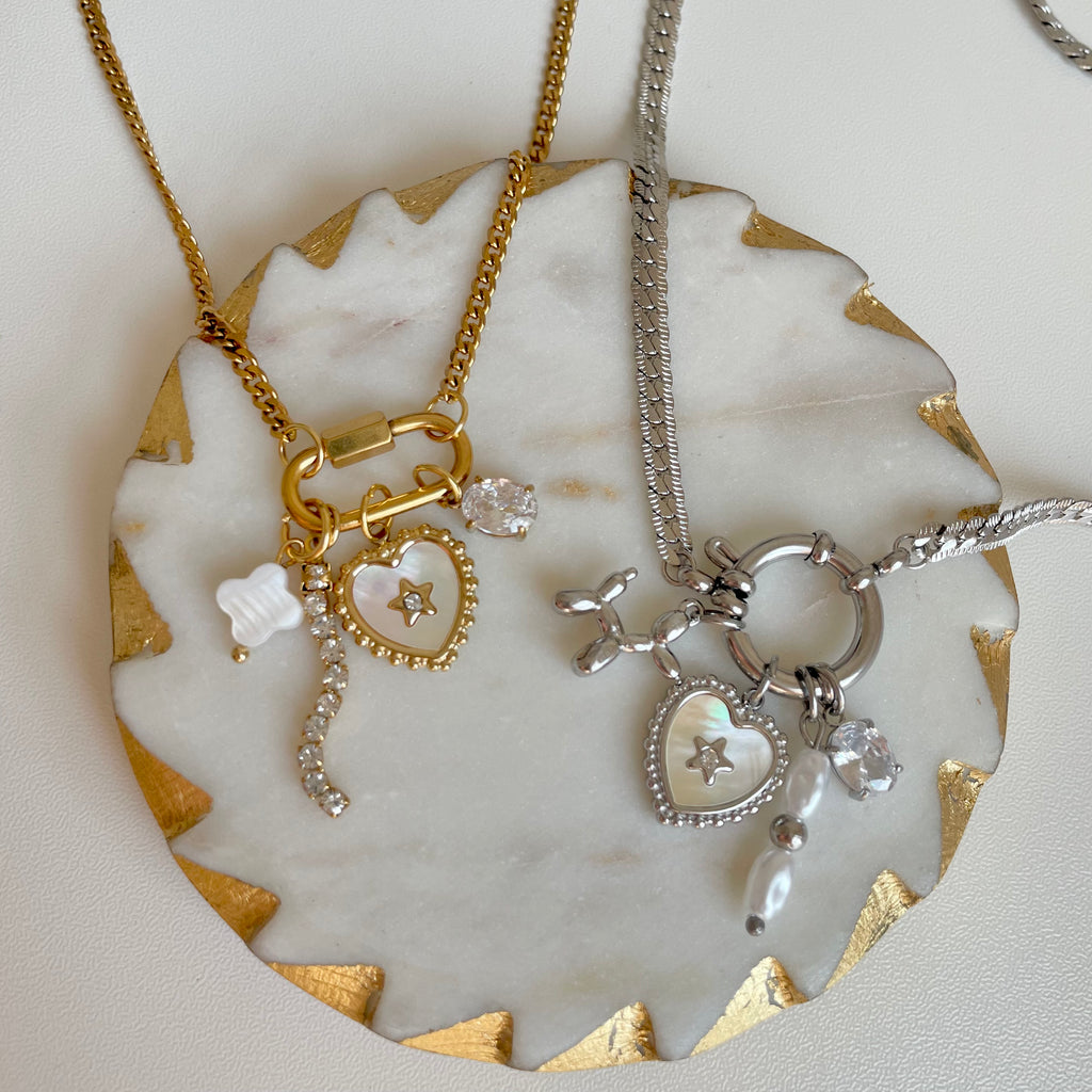 Lovers Heart Pearl Charm