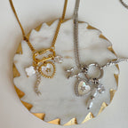 Lovers Heart Pearl Charm