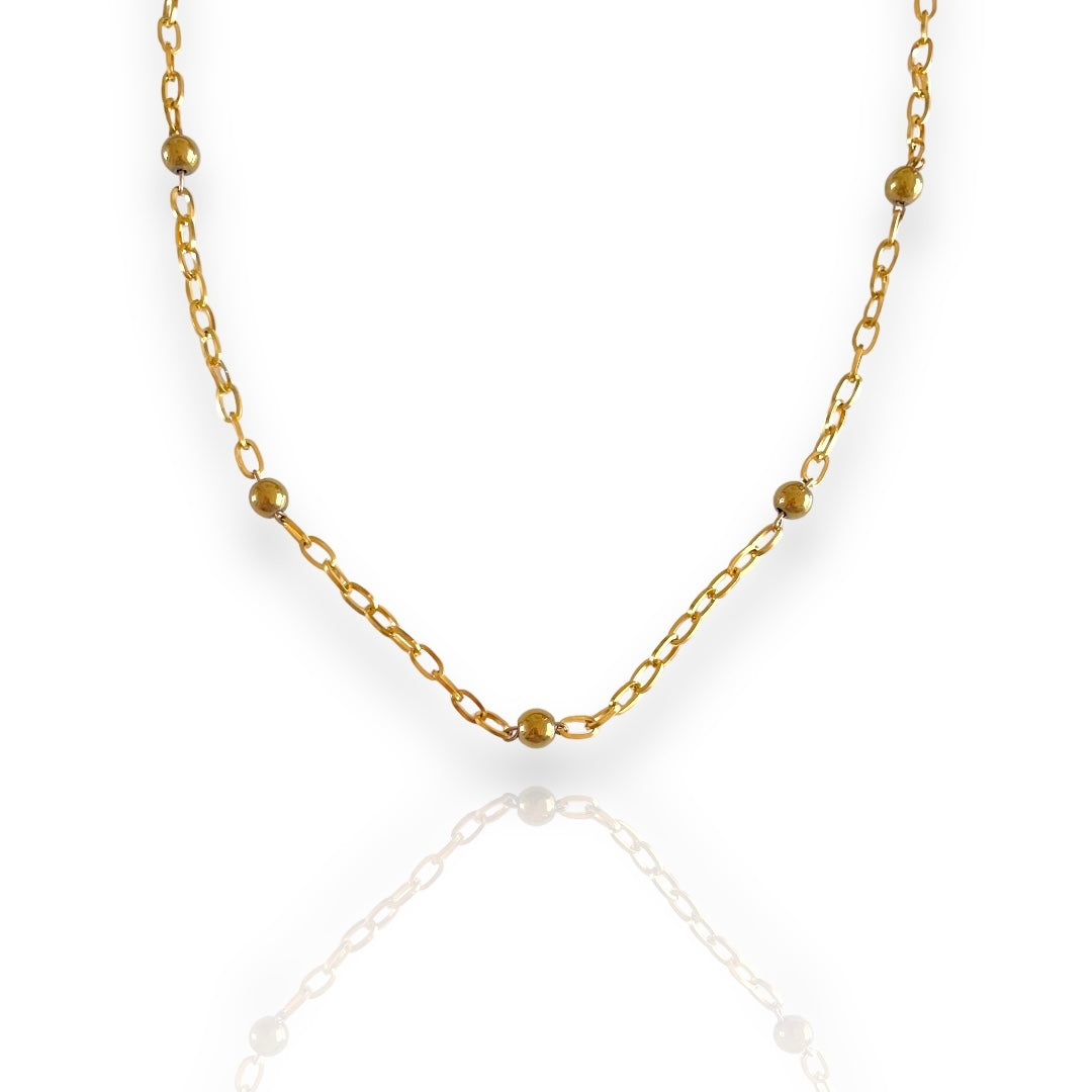 Lucky Girl Satellite Necklace Gold