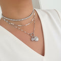 Mermaid Charm Necklace Silver 