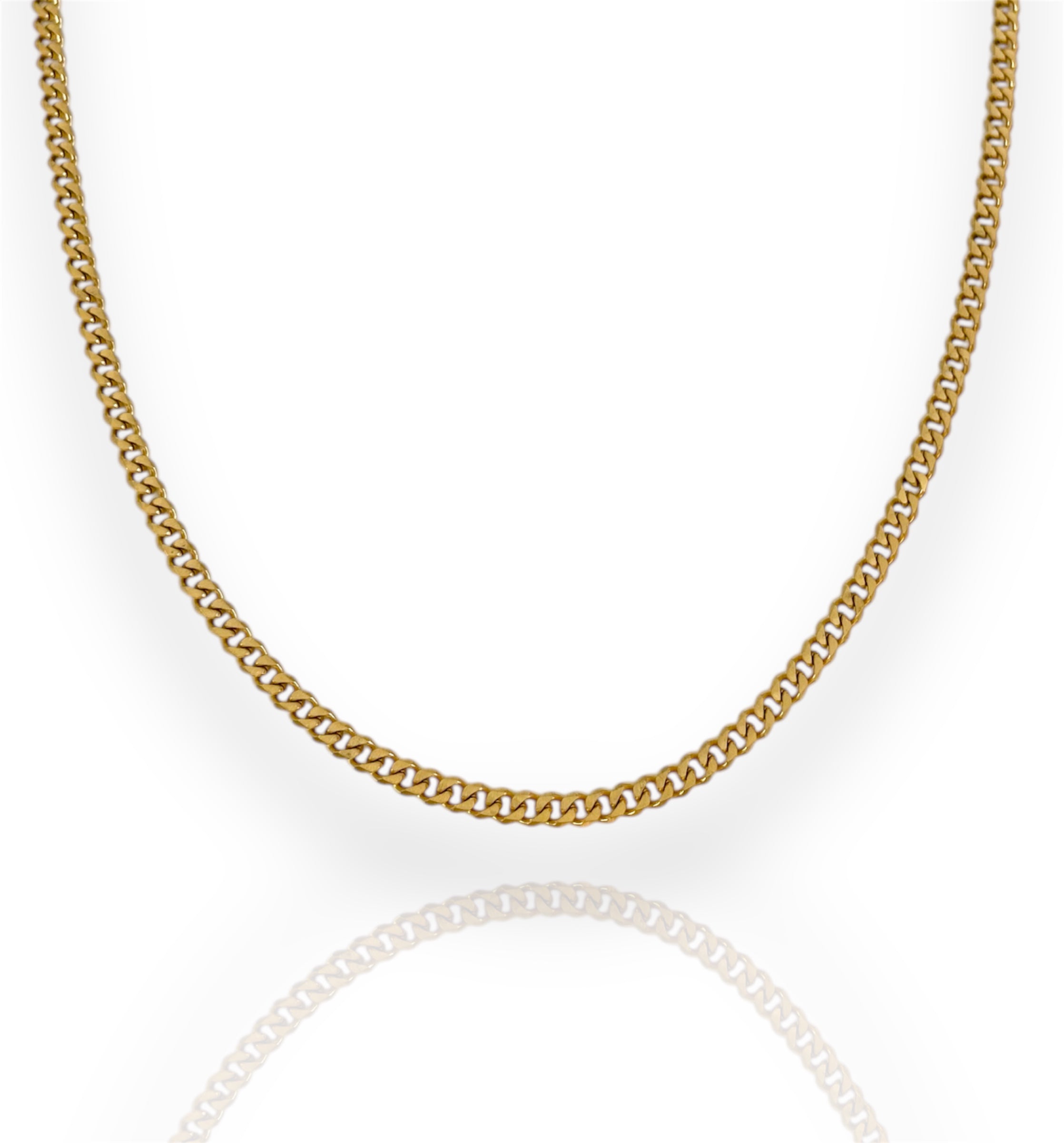 Mini Cuban Link Multi Charm Necklace Gold