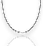 Mini Cuban Multi Charm Necklace Silver