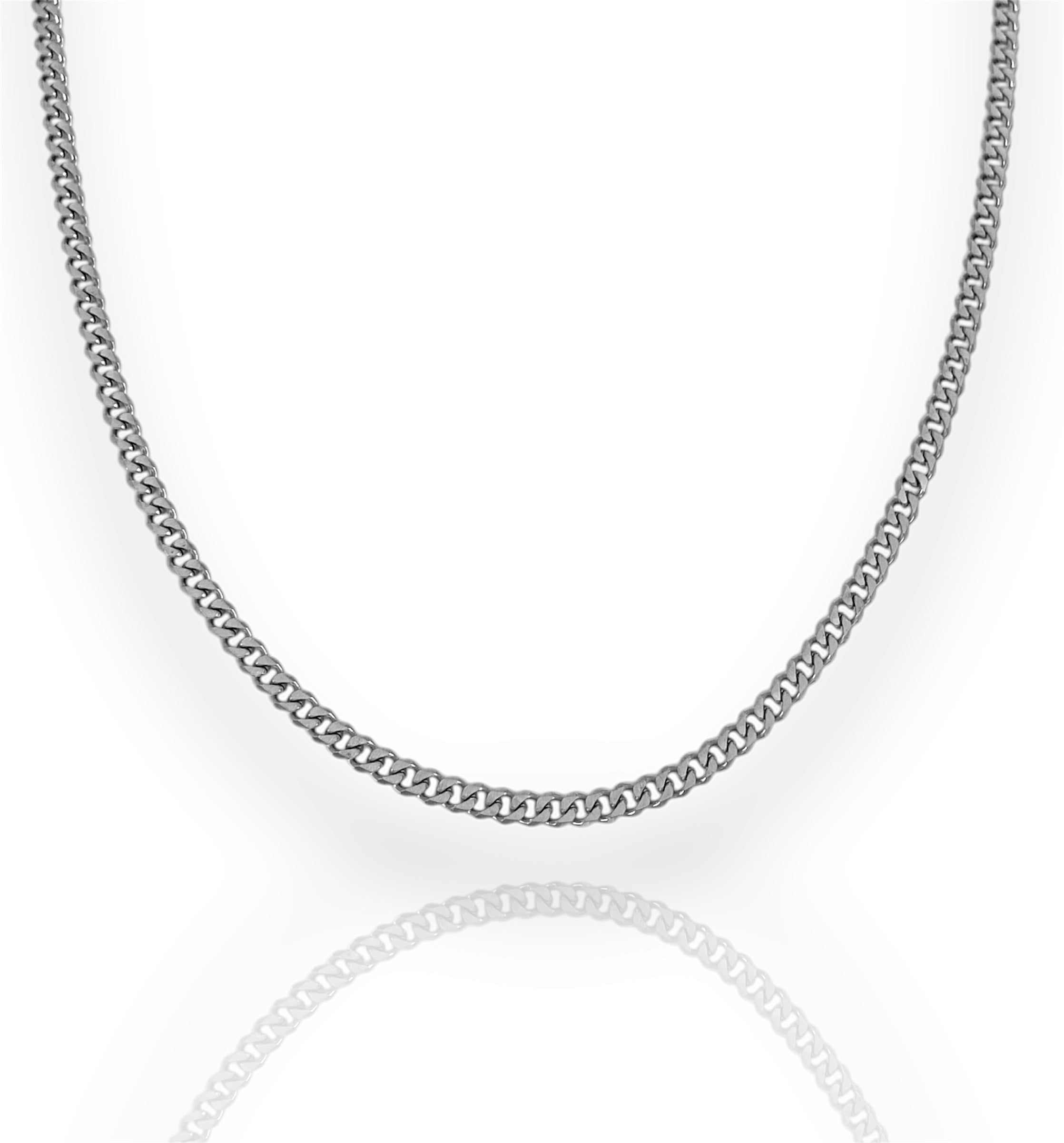 Mini Cuban Multi Charm Necklace Silver