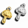Mushroom Charm gold silver