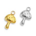 Mushroom Charm gold silver