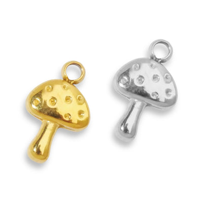Mushroom Charm gold silver