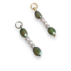 Olive Green Trio Pearl Charm